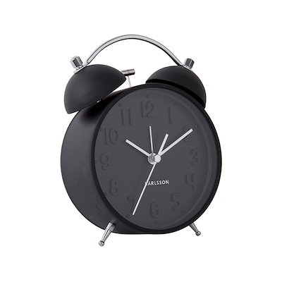 Karlsson Iconic vækkeur sort Ø11 cm