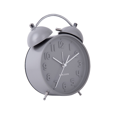 Karlsson Iconic vækkeur grå Ø 11 cm