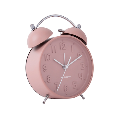 Karlsson Iconic vækkeur rosa Ø 11 cm