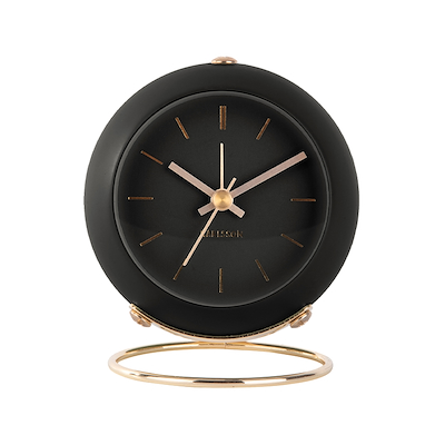 Karlsson Globe vækkeur sort Ø9,5 cm