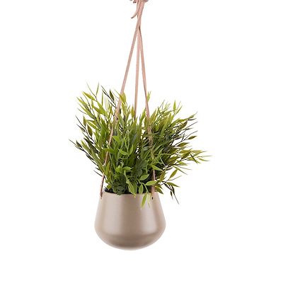 Present Time urtepotte med ophæng small warm grey