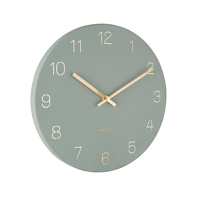 Karlsson Charm Engraved Numbers vægur grøn Ø30 cm