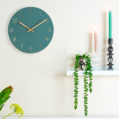 Karlsson Charm Engraved Numbers vægur grøn Ø30 cm