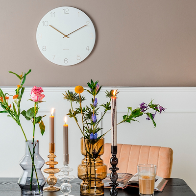 Karlsson Charm Engraved Numbers vægur hvid Ø30 cm