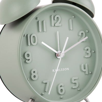 Karlsson Iconic vækkeur grøn Ø11 cm