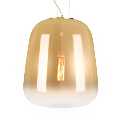 Leitmotiv Cone pendellampe guld glas Ø33 cm
