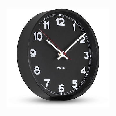 Karlsson New Classic vægur sort metal 20 cm