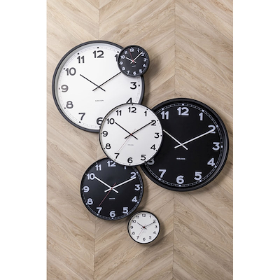 Karlsson New Classic vægur sort metal 20 cm
