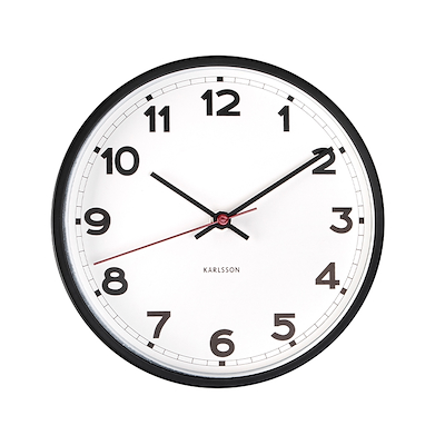 Karlsson New Classic vægur sort Ø20 cm