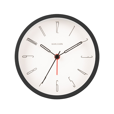 Karlsson Belle Numbers vækkeur sort Ø11 cm