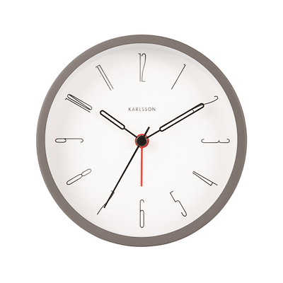 Karlsson Belle Numbers vækkeur grå Ø 11 cm