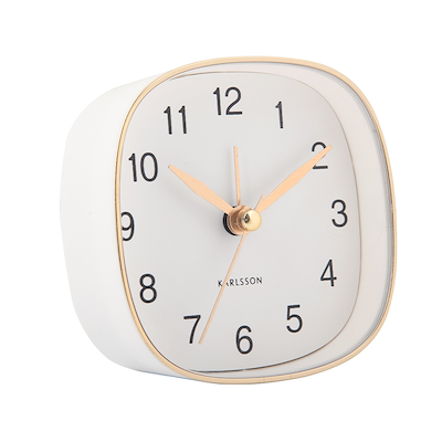 Karlsson Travel Square vækkeur hvid