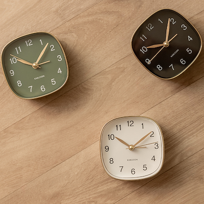 Karlsson Travel Square vækkeur hvid