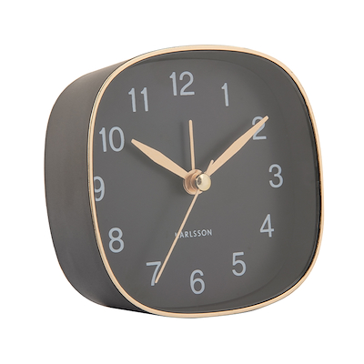 Karlsson Travel Square vækkeur sort