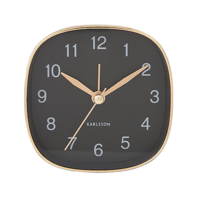 Karlsson Travel Square vækkeur sort