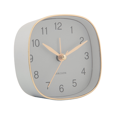 Karlsson Travel Square vækkeur grå
