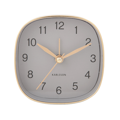 Karlsson Travel Square vækkeur grå