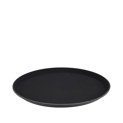 Skridsikker serveringsbakke sort Ø 35 cm