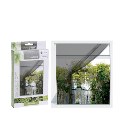 Insektnet til vindue sort 130x150 cm