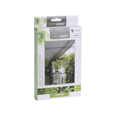 Insektnet til vindue sort 130x150 cm