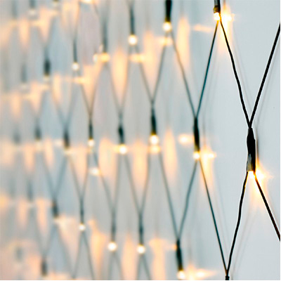 Lyskæde net 160 LED varm hvid 200x100 cm
