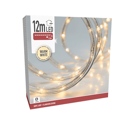Lysslange med 288 LED lys varm hvid 12+1,5 meter