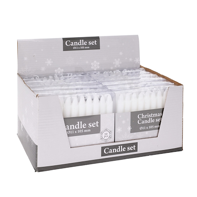 Juletræslys stearinlys 20 stk.