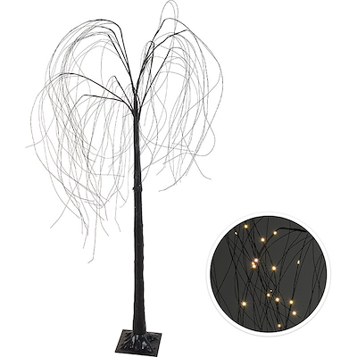 LED lystræ med 72 lys piletræ hvid H120 cm