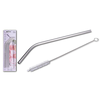 Sugerør stål 4 stk