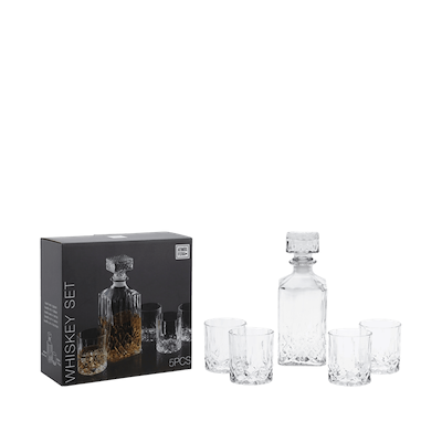 Karaffelsæt med glas 5 dele