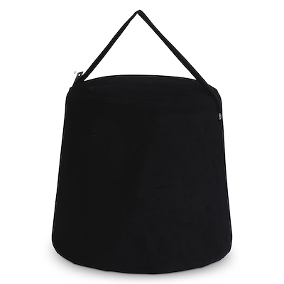 Puff velour sort H33 cm