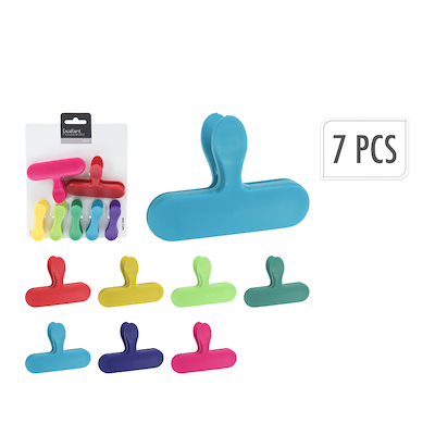 Poselukkere plast multifarvet 7 stk.
