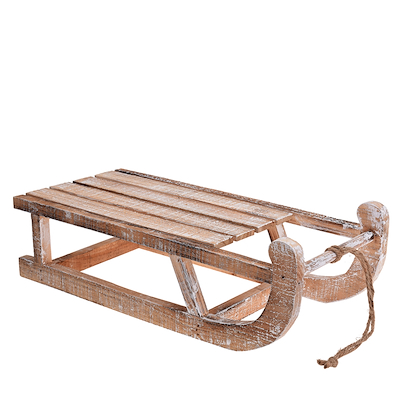 Juleslæde med reb 50x24x14 cm