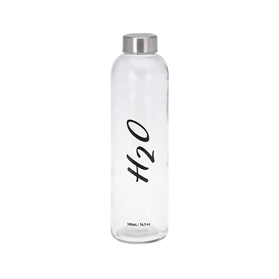 Drikkeflaske i glas 750 ml - 4 assorterede varianter