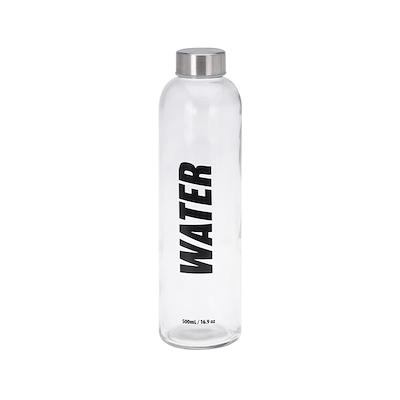Drikkeflaske i glas 750 ml - 4 assorterede varianter