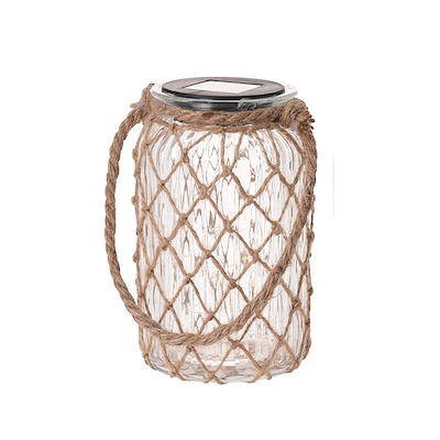 Solcellelampe med 10 LED lys i krukke