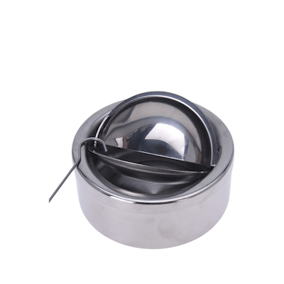 Askebæger med tryklåg rustfrit stål Ø 11,5 cm