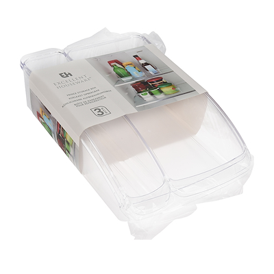 Køleskabs organizer gennemsigtig 3 stk