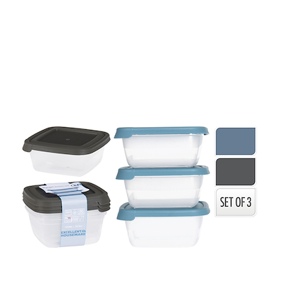 Opbevaringsssæt 3 x 500 ml assorteret