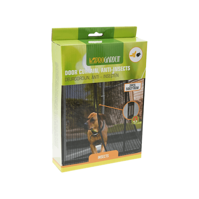 Insektnet til dør magnetisk sort 100x210 cm