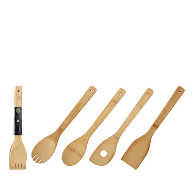 Køkkenredskaber bambus 4 dele