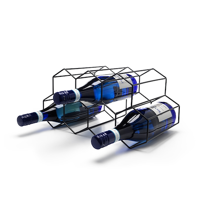 Leopold Vienna vinreol metal sort 35x18 cm