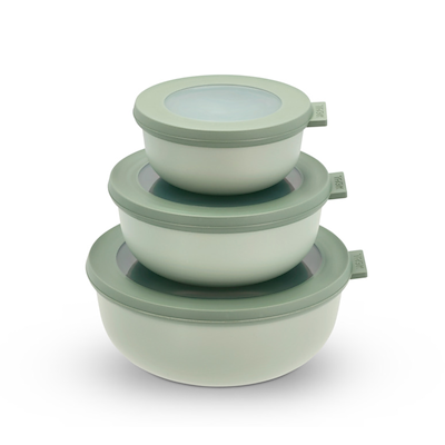 Mepal Cirqula skålesæt med låg lav nordic sage cirkulær