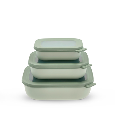 Mepal Cirqula skålesæt med låg lav nordic sage rektangulær