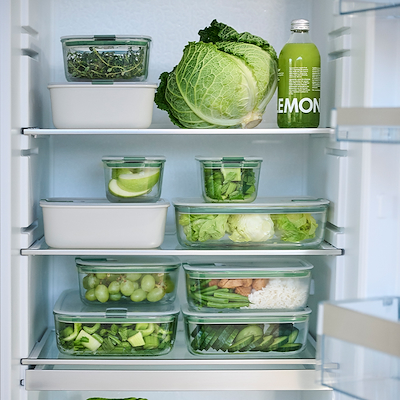 Mepal EasyClip husholdningsboks glas sage 0,45 liter