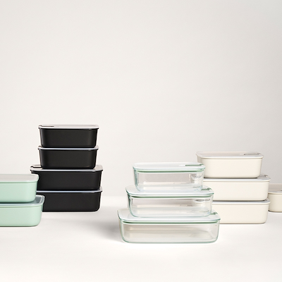 Mepal EasyClip husholdningsboks glas sage 1,5 liter