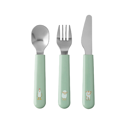 Mepal Mio Little Farm børnebestik mint 3 stk