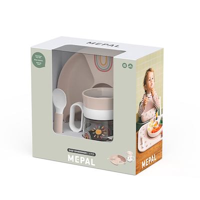 Mepal Mio Sunshine & Rainbow begyndersæt 3 dele inklusiv rumdeler hvid