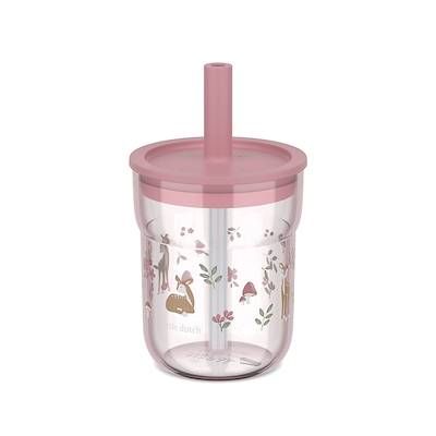 Mepal Mio Fairy Garden børneglas med sugerør rosa 250 ml