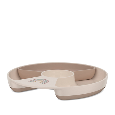 Mepal Mio Sunshine & Rainbow børnetallerken med opdeling hvid Ø20 cm